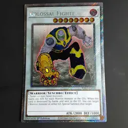 YuGiOh Colossal Fighter (Marvel's Thanos), Platinum Secret Rare, RA03-EN200 - Image 2