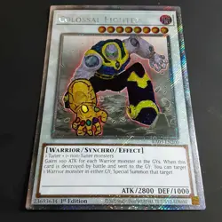 YuGiOh Colossal Fighter (Marvel's Thanos), Platinum Secret Rare, RA03-EN200 - Image 3