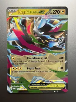 Pokemon - Mega Zeraora EX 027/084 Double Rare, ME: Pitch Black, Holo, Near Mint - Image 1