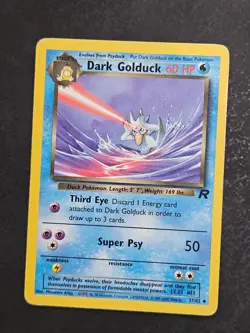 Dark Golduck 37/82 Uncommon Team Rocket Pokemon Unlimited Heavily Played - Image 1