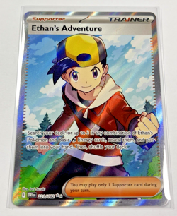 Pokemon Destined Rivals Ethan’s Adventure 221/182 Scarlet And Violet NM - Image 1