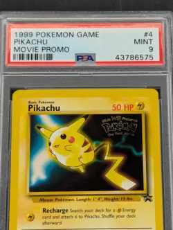 1999 POKEMON GAME MOVIE PROMO #4 PIKACHU PSA 9 - Image 2