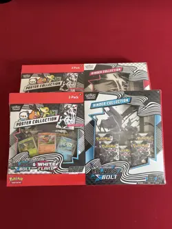 Pokemon Black Bolt and White Flare Binder + Poster Collection Sam's Club Bundles - Image 1