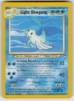 Light Dewgong 45/105 Uncommon Neo Destiny Pokemon Unlimited Moderately Played - Image 1