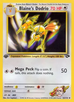 Blaine's Dodrio 032/132 Gym Challenge LP Unlimited - Image 1