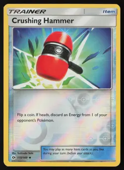 Pokemon Crushing Hammer 115/149 SM Base Set Reverse Holo Pack Fresh - NM - Image 1