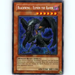 Yugioh Blackwing - Elphin the Raven CT06-ENS01 Limited Ed Secret Rare - VLP-NMðŸ’Ž - Image 1