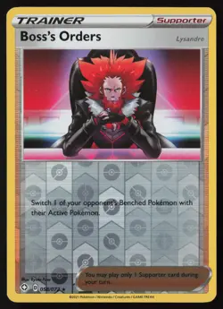 Pokemon Boss's Orders 058/072 Shining Fates Reverse Holo Pack Fresh - NM - Image 1