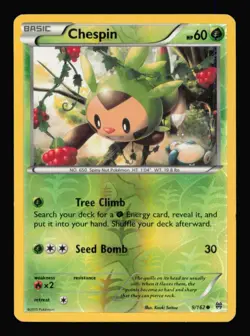 Chespin 9/162 C BREAKthrough Pokemon Reverse Holo LP - Image 1