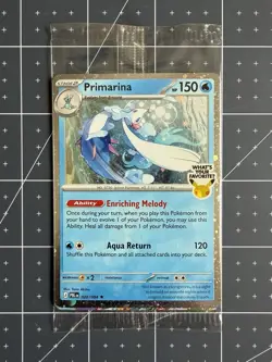 Primarina 020/084 Barnes & Noble Cosmos Holo Pokemon Pitch Black Sealed NM - Image 1