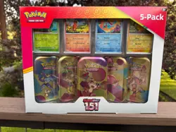 Pokemon TCG Scarlet and Violet Costco 151 Mini Tin 5 Pack (Meowth) - Image 2