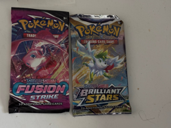 Pokemon TCG Sword and Shield Brilliant Stars and Fusion Strike Booster Packs - Image 1