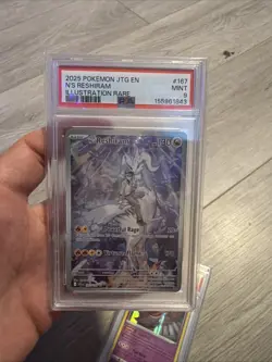 2025 POKEMON JTG EN-JOURNEY TOGETHER ILLUSTRATION RARE #167 N'S RESHIRAM PSA 9 - Image 1