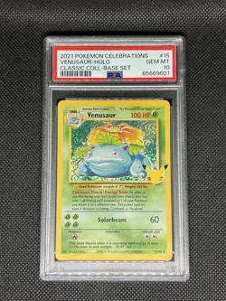 2021 POKEMON CELEBRATIONS CLASSIC COLLECTION #15 VENUSAUR-HOLO PSA 10 - Image 1