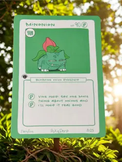 Minonion (Ivysaur) 8/25 - 1st Edition Pokederp First Print Fan Art - Pokemon - Image 1