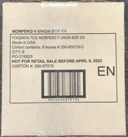Pokemon TCG Morpeko V-Union Special Collection SEALED Case NEW - 6 Boxes - Image 1