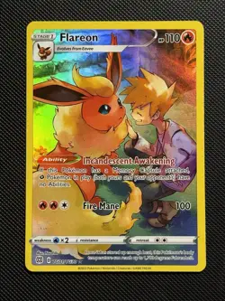 Pokemon Flareon Ultra Rare Holo Trainer Gallery Brilliant Stars TG01/TG30 VLP NM - Image 1