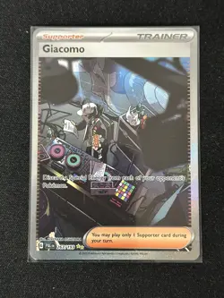 2023 Pokemon Paldea Evolved Giacomo 267/193 Special Illustration Rare Holo NM - Image 1