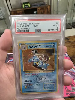 PSA 9 Blastoise CD Promo 009 Japanese Holo Vintage Pokemon TCG 1998 - Image 1