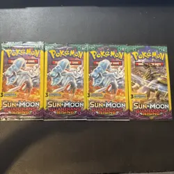 Pokemon TCG Guardians Rising Booster Pack Art Set of 4 SEALED 3 Cards - Image 1