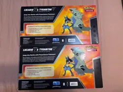 Lot of 2 Pokemon TCG Heavy Hitters Lucario & Tyranitar V Premium Collection Box - Image 2