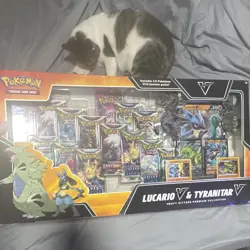 Pokemon TCG Lucario V & Tyranitar V Heavy Hitters Premium Collection Box NEW! - Image 1