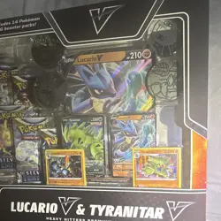Pokemon TCG Lucario V & Tyranitar V Heavy Hitters Premium Collection Box NEW! - Image 5
