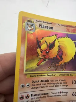 Flareon 3/64 Jungle Set Rare Holo Vintage Pokemon TCG Card MP - Image 3