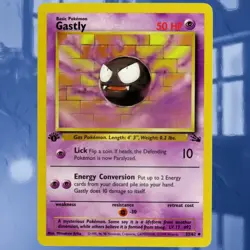 1999 Pokemon Gastly #33/62 1st Edition 1st Edition Fossil Set Card ☆Near-Mint☆ - Image 1