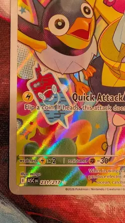 Ionos Wattrel 231/217 Ascended Heroes Illustration Rare Pokemon Card NM - Image 3