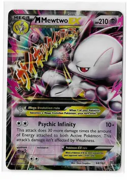 M Mewtwo EX 64/162 Breakthrough XY Pokemon TCG Card NM - Image 1
