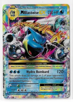M Blastoise Ex 22/108 Evolutions Holo XY 2016 Mega Pokemon TCG Card NM - Image 1