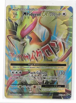 M Pidgeot EX 105/108 Evolutions XY Full Art FA Pokemon TCG Card NM - Image 1