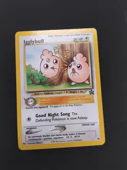 NM Pokemon 2001 Black Star Promo 36 Igglybuff WOTC Vintage Retro Rare Card - Image 3