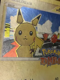 Pokemon Rumble Pikachu Card 7/16 TCG Moderately Played. - Image 2