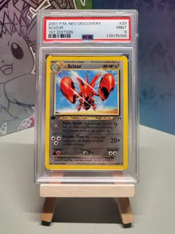 2001 SCIZOR 1ST EDITION NEO DISCOVERY PSA 9 MINT #29/75 POKEMON CARD TCG WOTC - Image 1