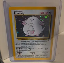 Pokemon Chansey Holo Rare Card 3/130 Base Set 2, WOTC 2000 Vintage - Image 1