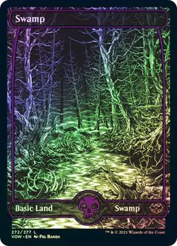 Magic The Gathering MTG SWAMP (272) FULL ART FOIL Innistrad: Crimson Vow NM - Image 1