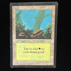 Magic the Gathering MTG Beta Forest v.2 (FOG) MP #1 - Image 1