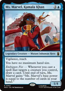x1 Ms. Marvel, Kamala Khan R MTG Marvel Super Heroes M/NM, English - Image 1