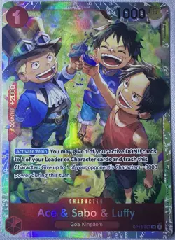 Ace & Sabo & Luffy (Alternate Art) OP13-007 Carrying On His Will Foil - Image 1