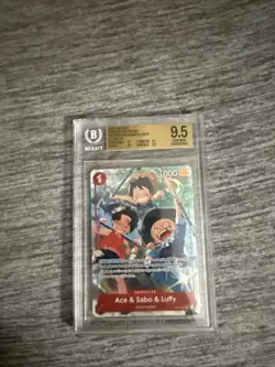 Ace & Sabo & Luffy (Alternate Art) OP13-007 Carrying On His Will Foil-BGS 9.5 - Image 1