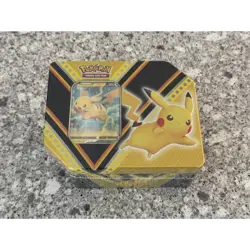 NEW Pikachu V Powers Pokemon Tin Sealed - 5 Packs - Image 1