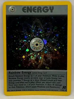 Rainbow Energy 17/82 Rare Team Rocket Pokemon 1st Edition Holo Near Mint - Image 1