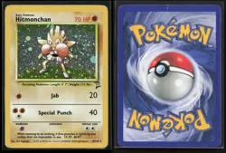 Hitmonchan 8/130 Holo Base Set 2 DMG Pokemon - Image 3