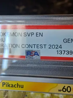 Pikachu 214 Illustration Contest 2024 SVP English Promo Holo PSA 10 - Image 4