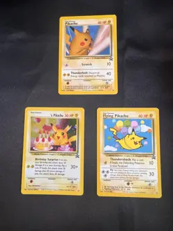 Pokemon WoTC Black Star Promo Pikachu Set #24 #25 #26 Birthday Flying Snap NM/LP - Image 1