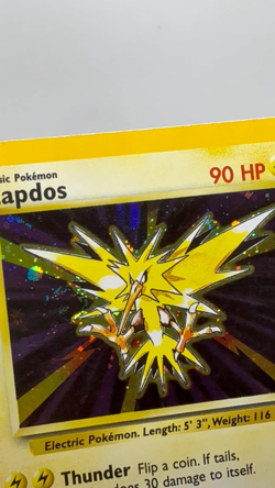 MP Zapdos Base Set 2 Holo Rare 20/130 w/SWIRL 🌀 Vintage Pokemon TCG - Image 2