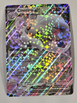2026 POKEMON TCG CINCCINO EX 73 MEGA EVOLUTION CHAOS RISING DOUBLE RARE HOLO NM - Image 5