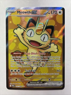 Pokemon TCG Meowth Ex 107/088 Ultra Rare Perfect Order Near Mint Holo - 14O1 - Image 1
